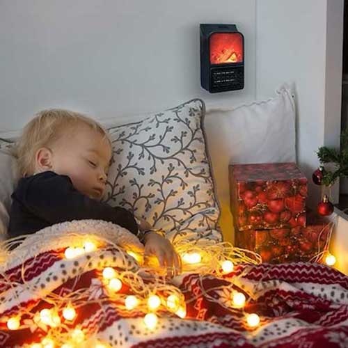 Edinstven ventilator za vroč zrak z imitacijo kamina